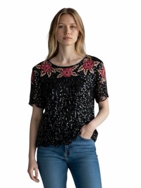 Vintage Robert ANTHONY  Sequins Evening Top Size Large